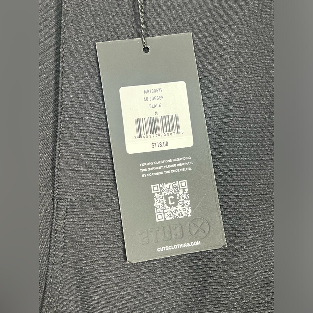 NWT CUTS Clothing Medium Black AO Jogger Performance Pants Work Office Casual - Picture 5 of 8
